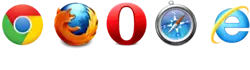 Icone dei principali browser web.