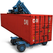 Container sulla piattaforma